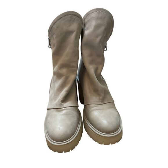 Free People Jack Zip Boot Block Heel Leather Ankle Boots Size 6 - Picture 4 of 8